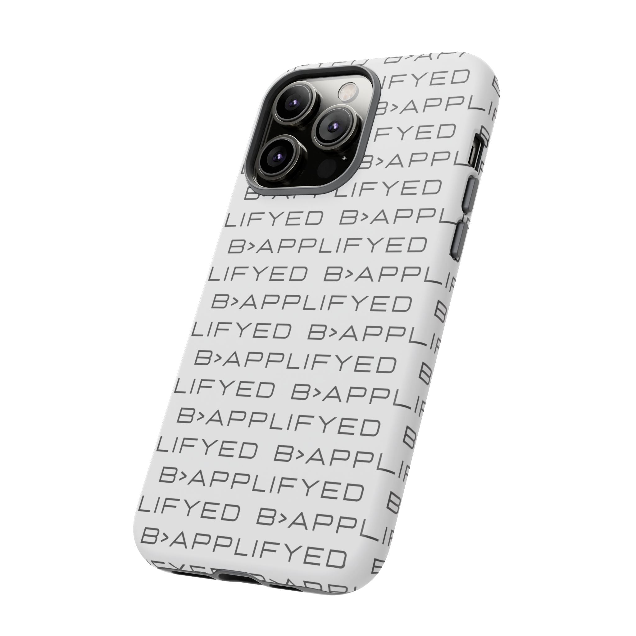 Bapplifyed Pattern Tough Phone Case — Minimal Repeating Logo Protective Cover