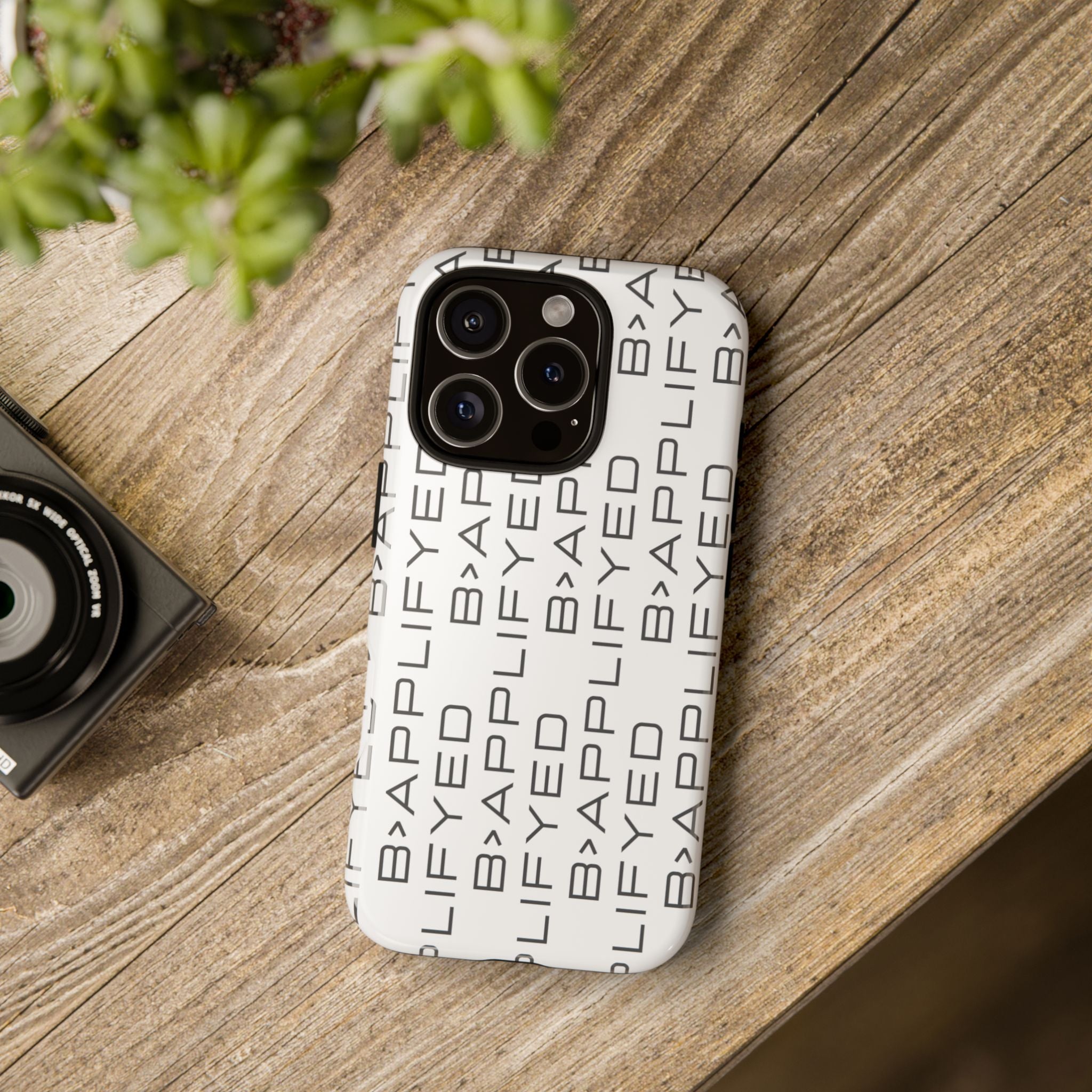 Bapplifey Pattern Tough Phone Case – Minimalist Monogram Protective Cover