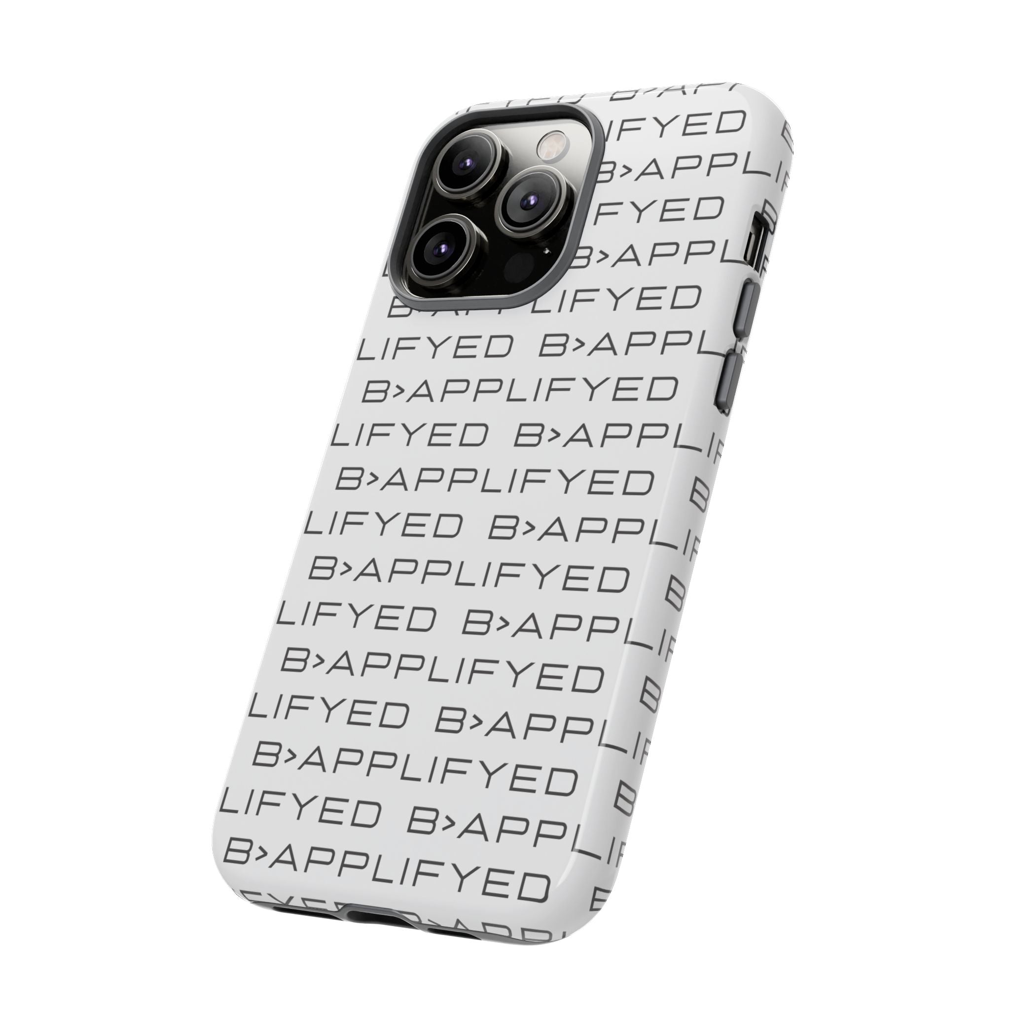 Bapplifyed Pattern Tough Phone Case — Minimal Repeating Logo Protective Cover