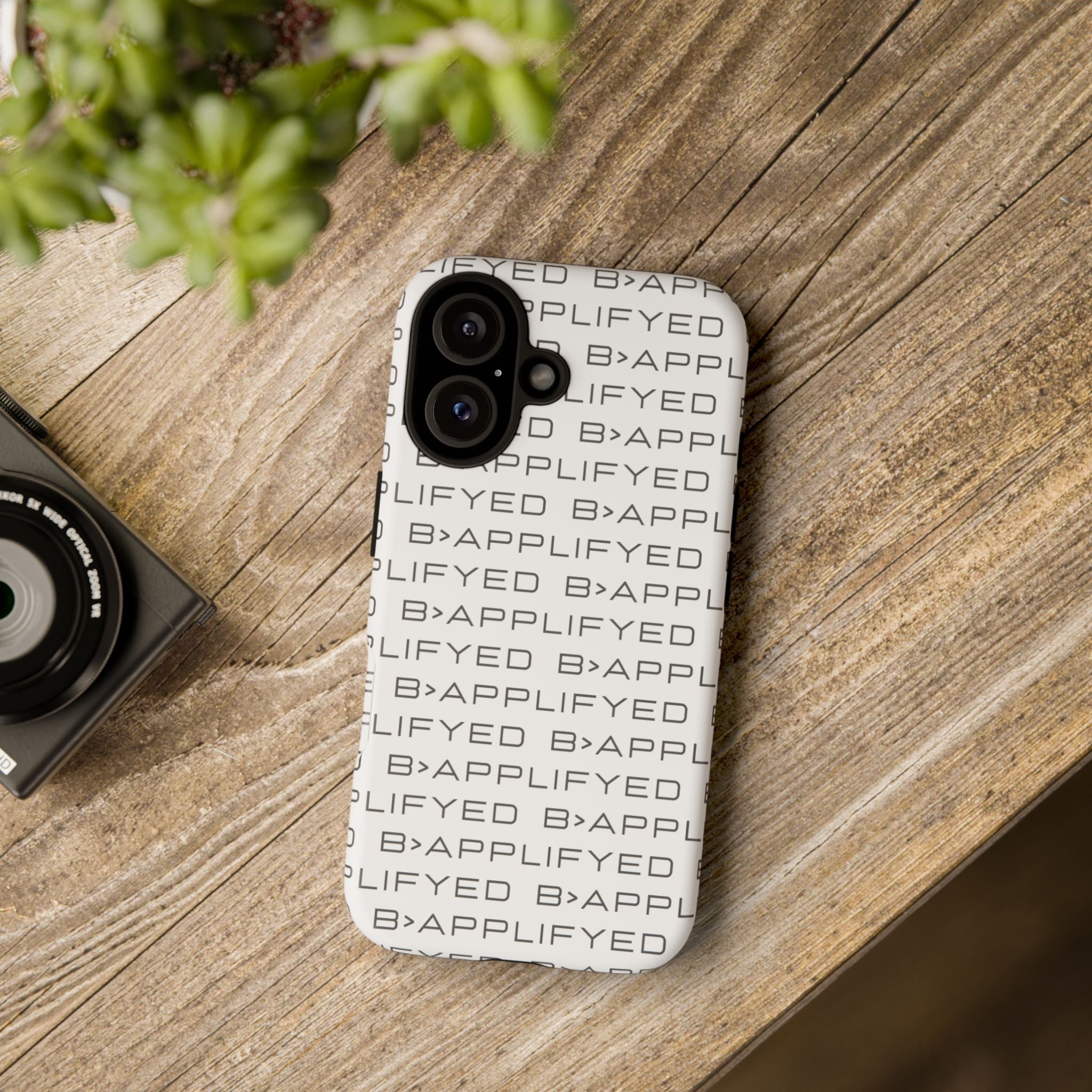 Bapplifyed Pattern Tough Phone Case — Minimal Repeating Logo Protective Cover