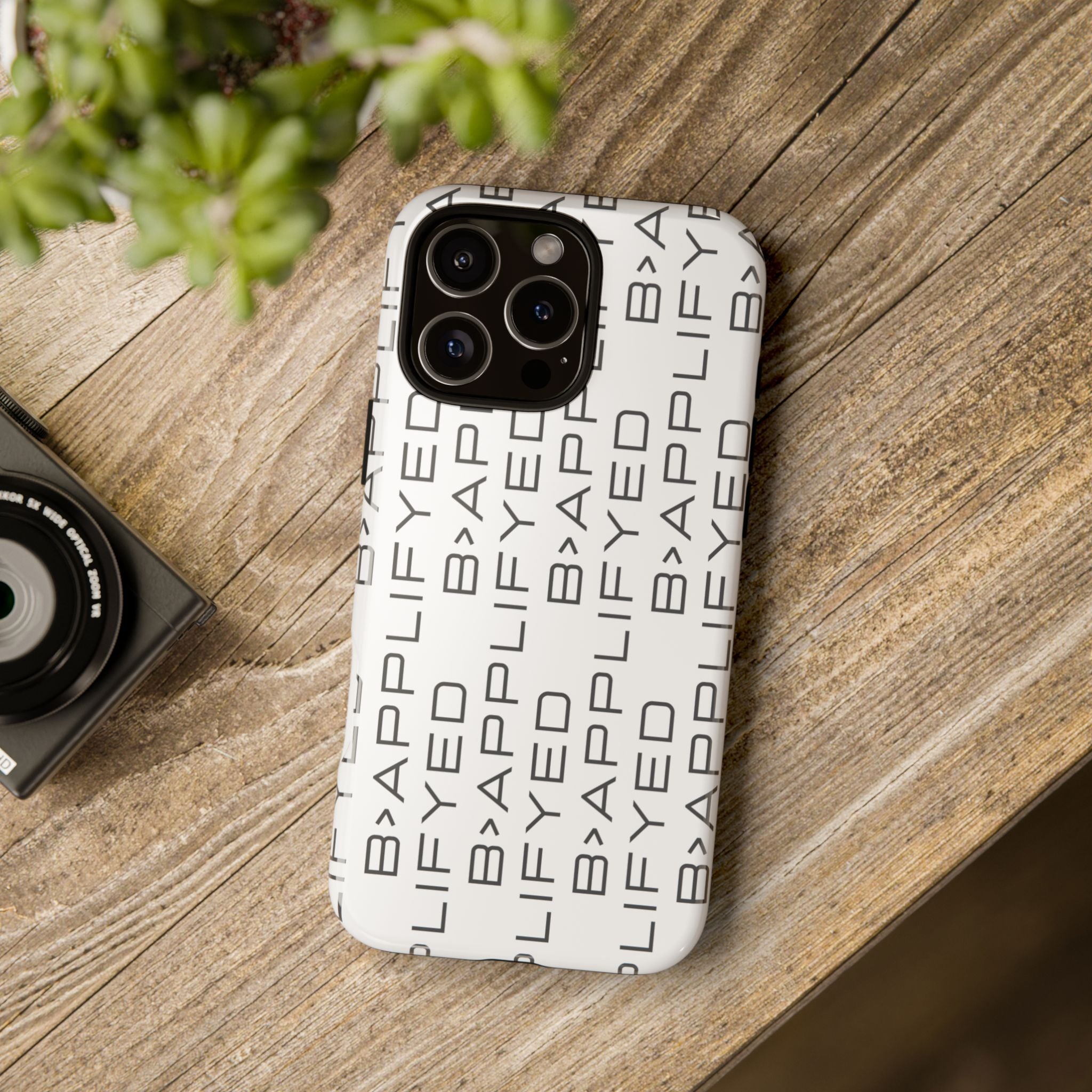 Bapplifey Pattern Tough Phone Case – Minimalist Monogram Protective Cover