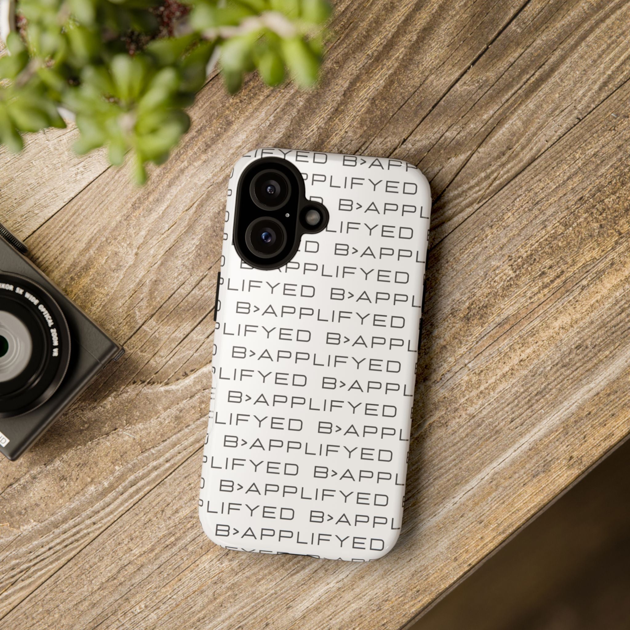 Bapplifyed Pattern Tough Phone Case — Minimal Repeating Logo Protective Cover