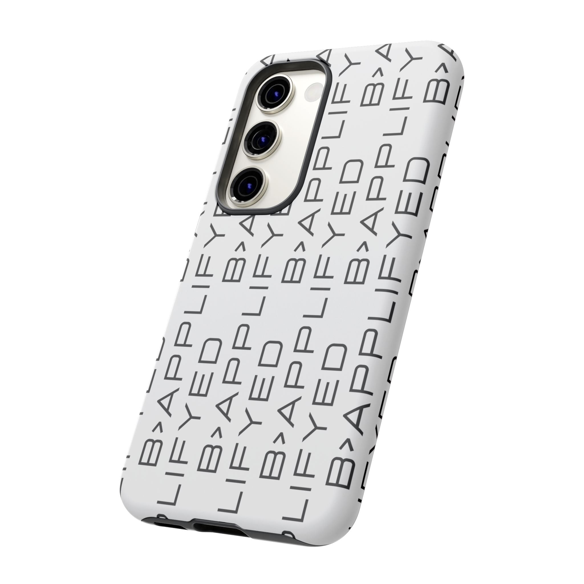 Bapplifey Pattern Tough Phone Case – Minimalist Monogram Protective Cover