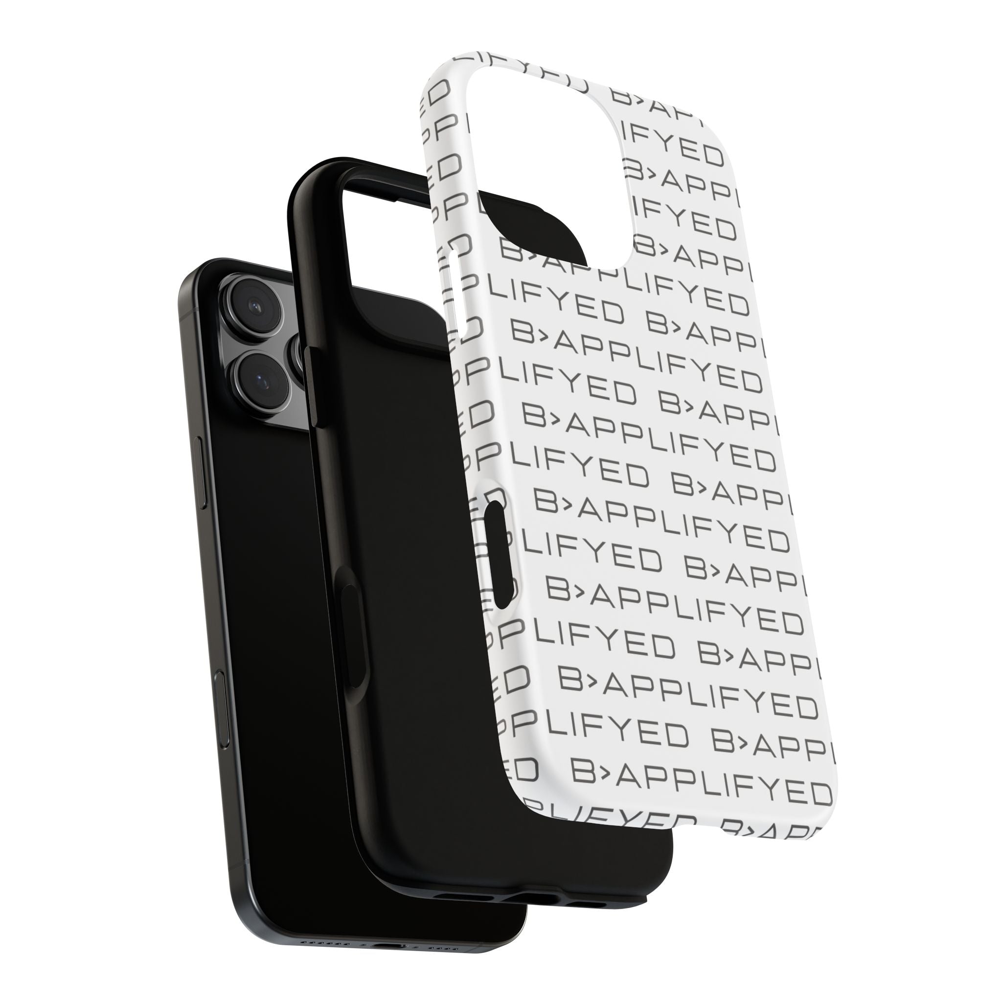 Bapplifyed Pattern Tough Phone Case — Minimal Repeating Logo Protective Cover