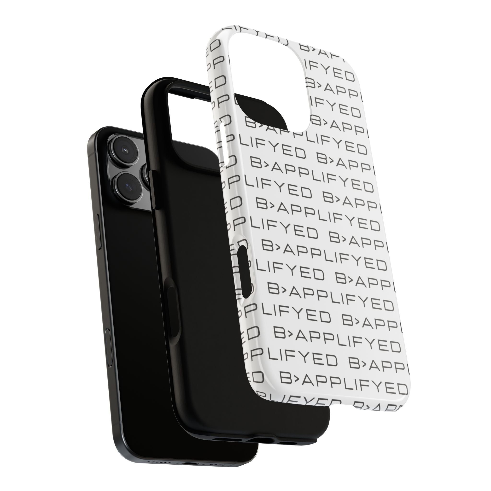 Bapplifyed Pattern Tough Phone Case — Minimal Repeating Logo Protective Cover