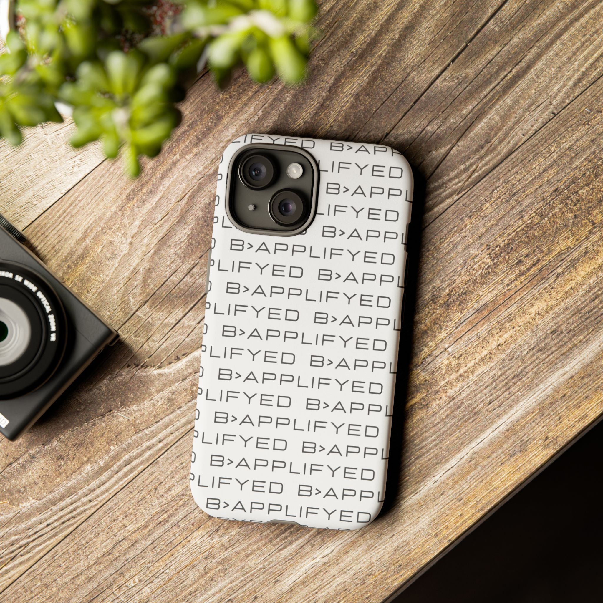 Bapplifyed Pattern Tough Phone Case — Minimal Repeating Logo Protective Cover