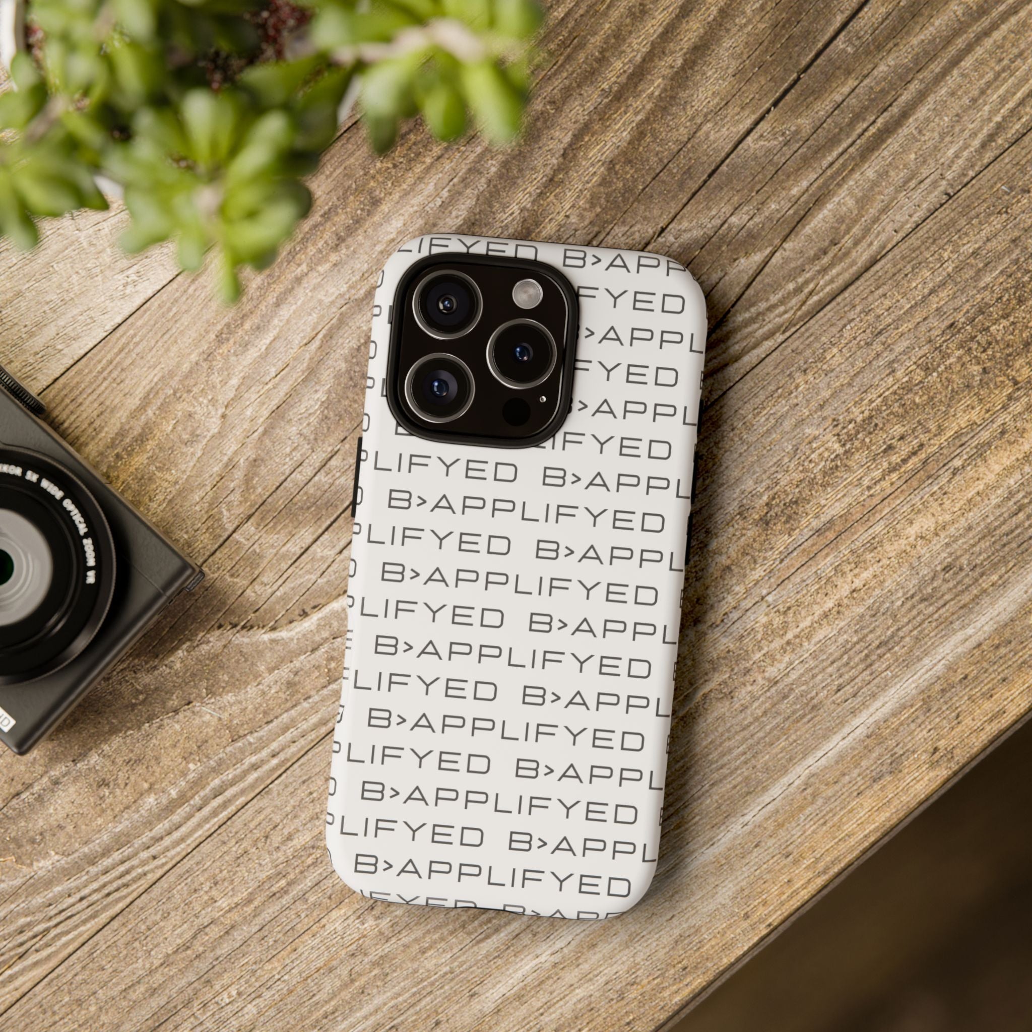 Bapplifyed Pattern Tough Phone Case — Minimal Repeating Logo Protective Cover