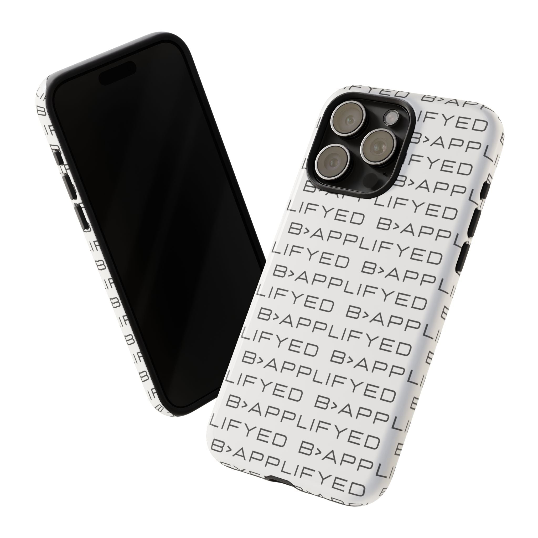 Bapplifyed Pattern Tough Phone Case — Minimal Repeating Logo Protective Cover