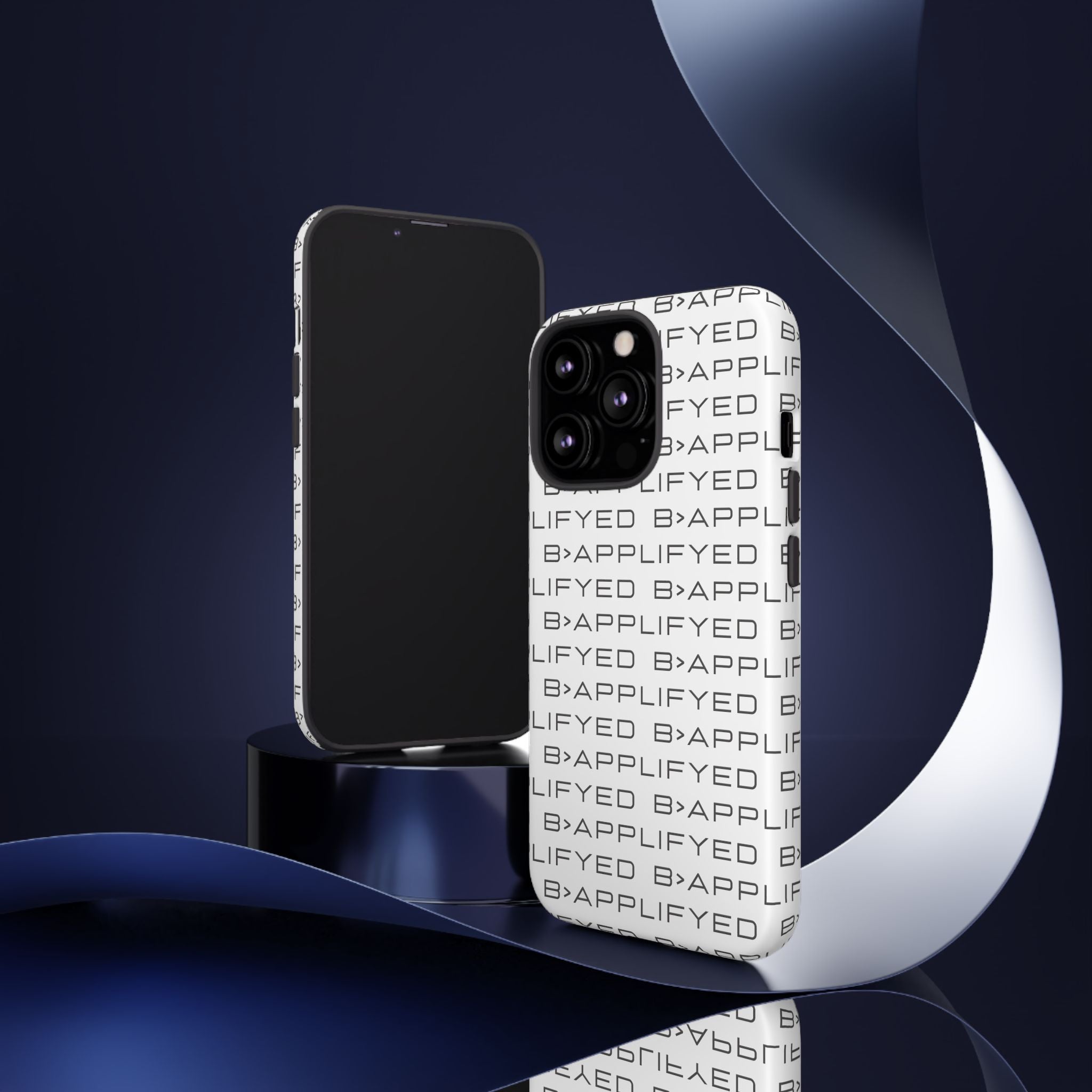 Bapplifyed Pattern Tough Phone Case — Minimal Repeating Logo Protective Cover