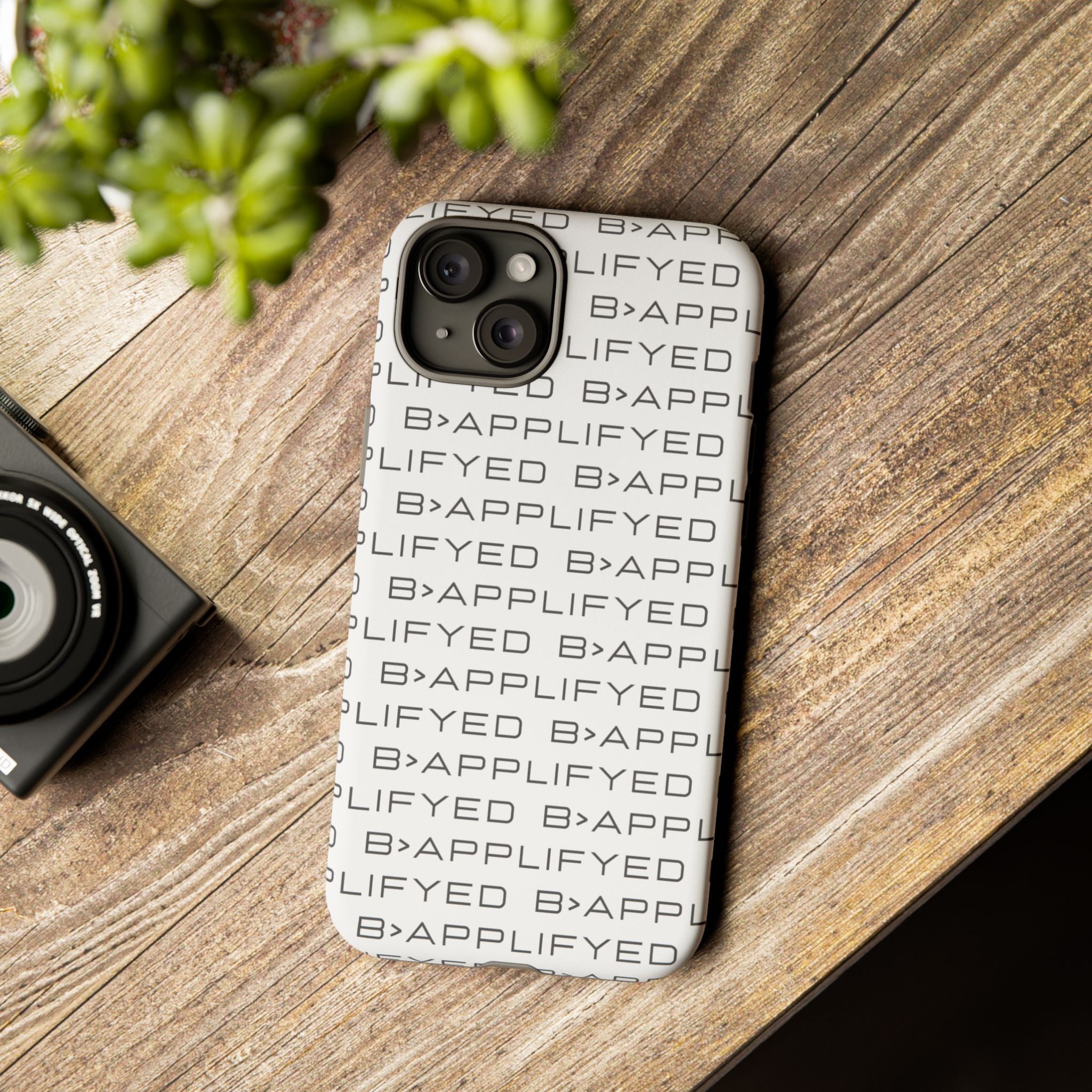 Bapplifyed Pattern Tough Phone Case — Minimal Repeating Logo Protective Cover