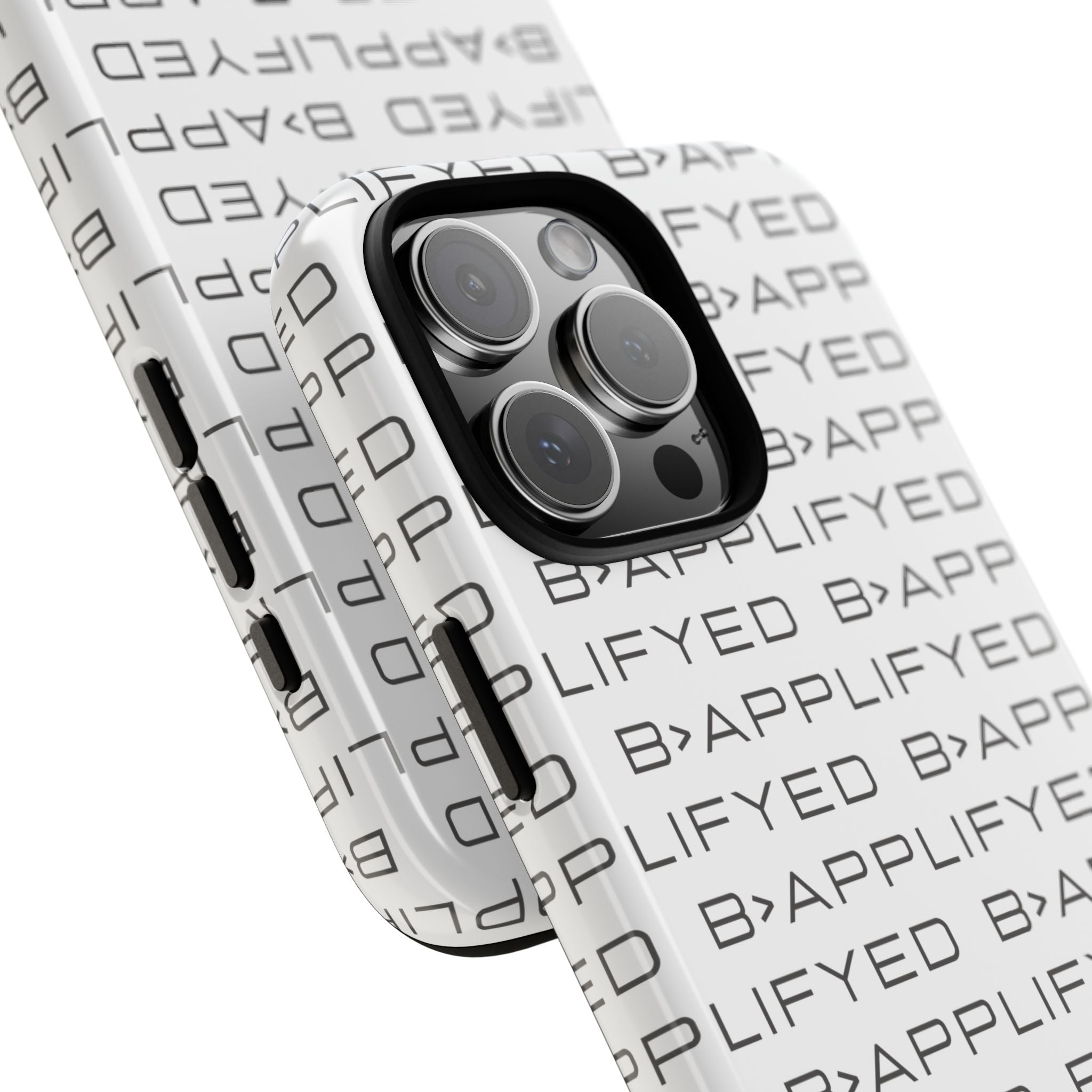 Bapplifyed Pattern Tough Phone Case — Minimal Repeating Logo Protective Cover