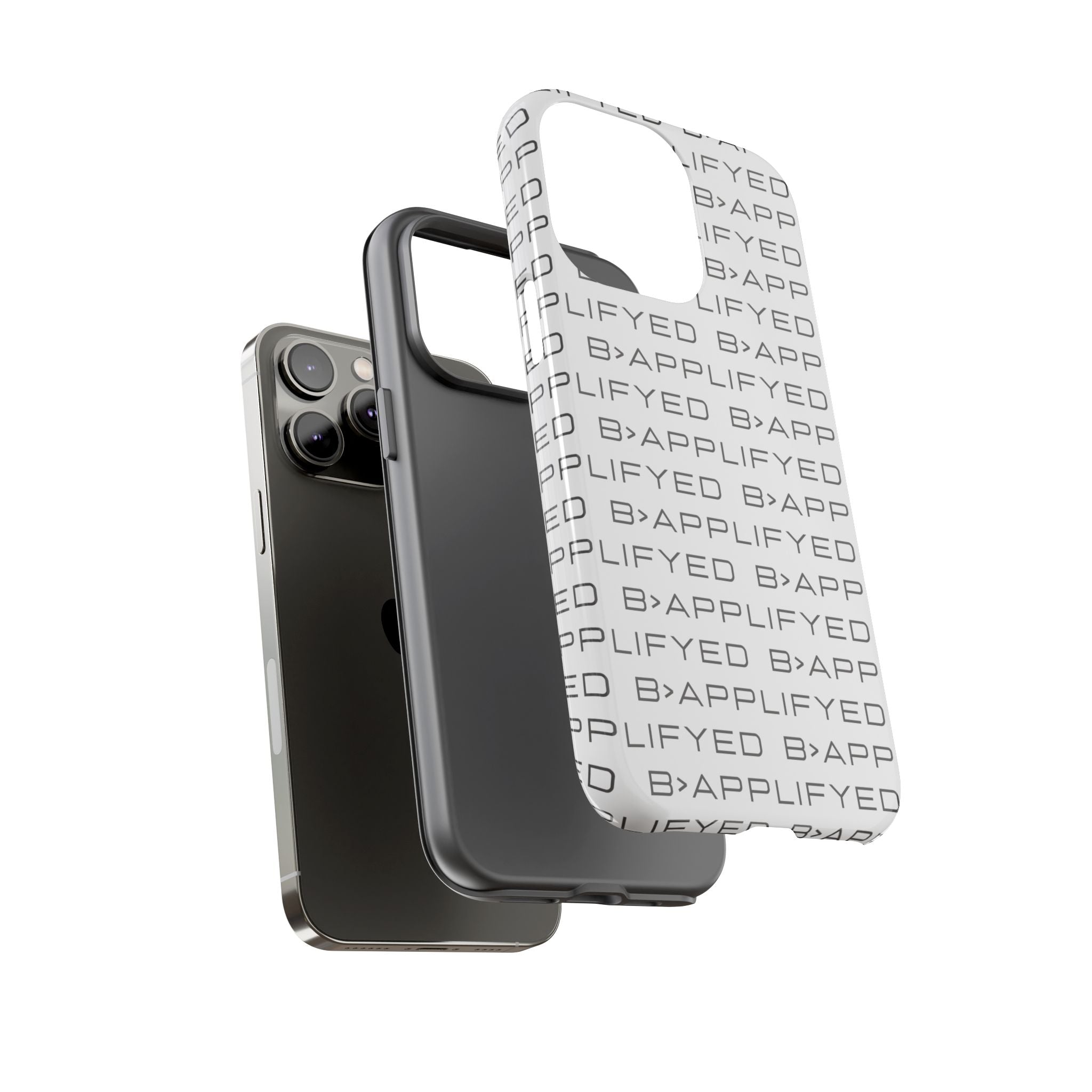 Bapplifyed Pattern Tough Phone Case — Minimal Repeating Logo Protective Cover