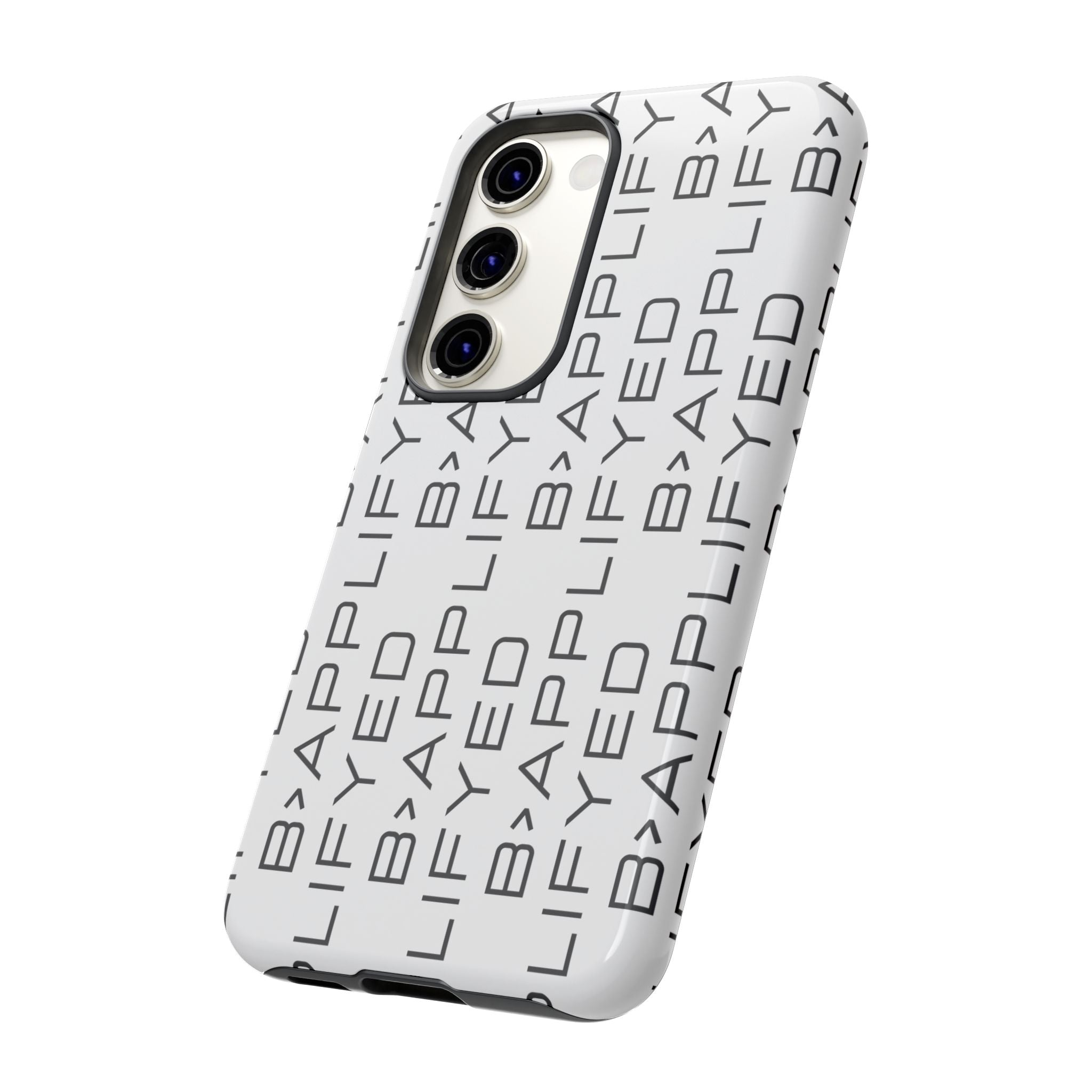 Bapplifey Pattern Tough Phone Case – Minimalist Monogram Protective Cover