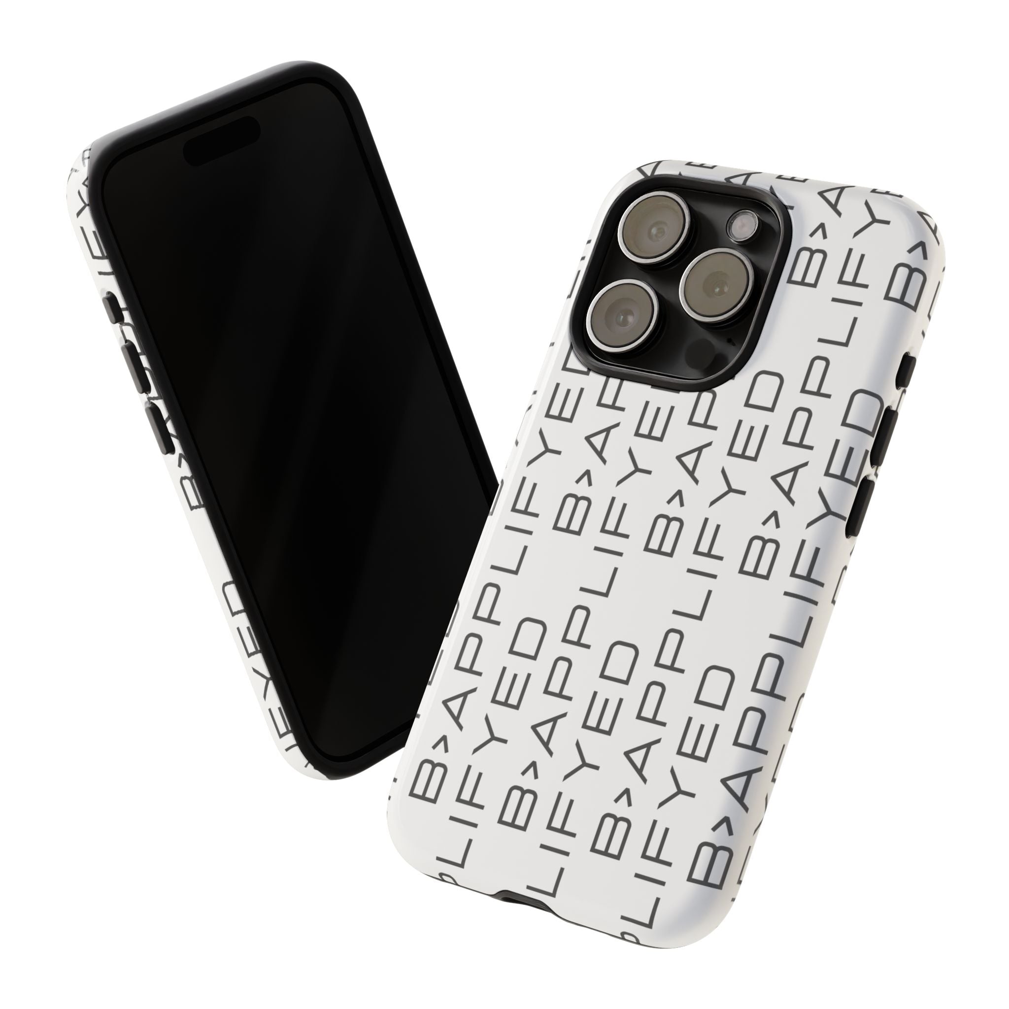 Bapplifey Pattern Tough Phone Case – Minimalist Monogram Protective Cover