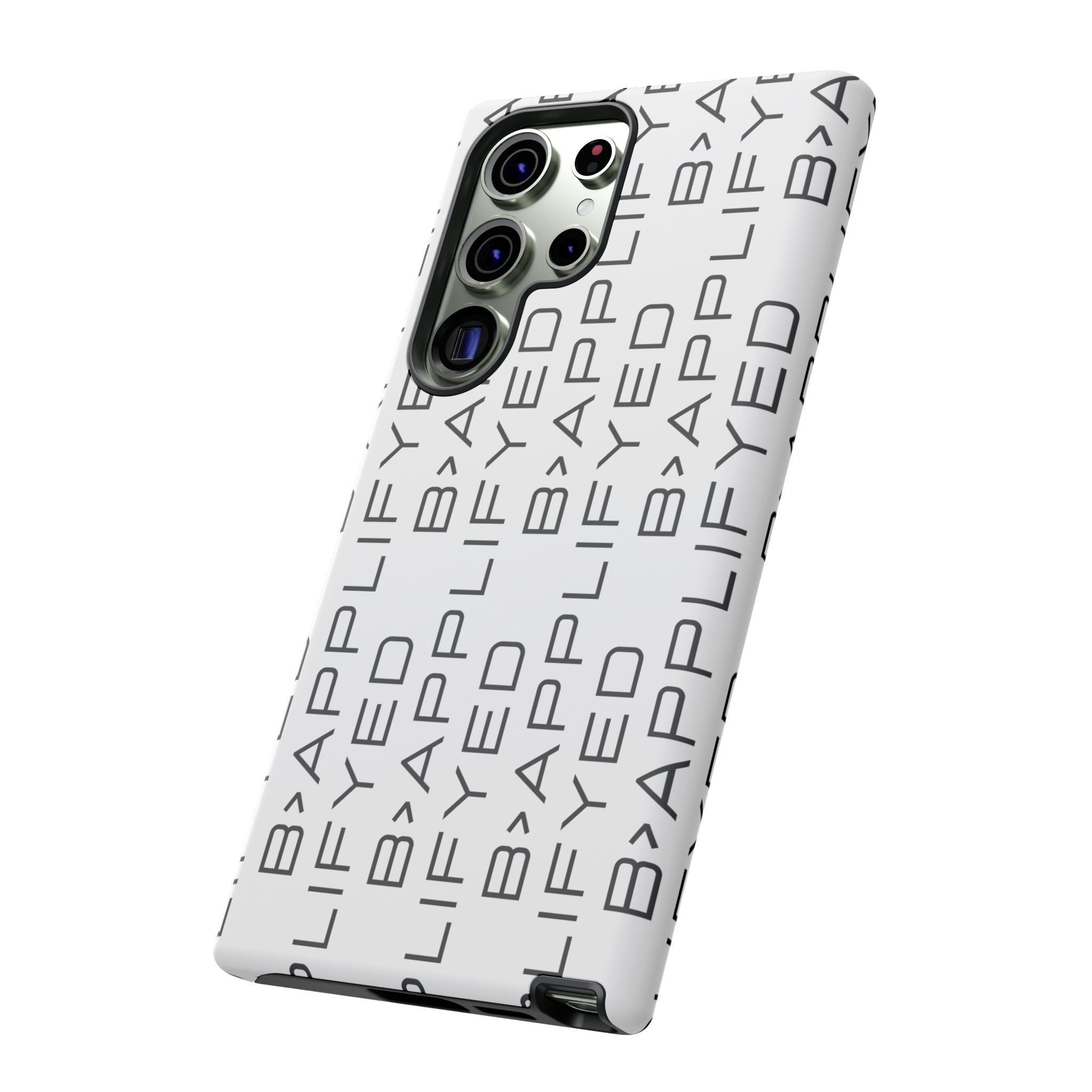 Bapplifey Pattern Tough Phone Case – Minimalist Monogram Protective Cover