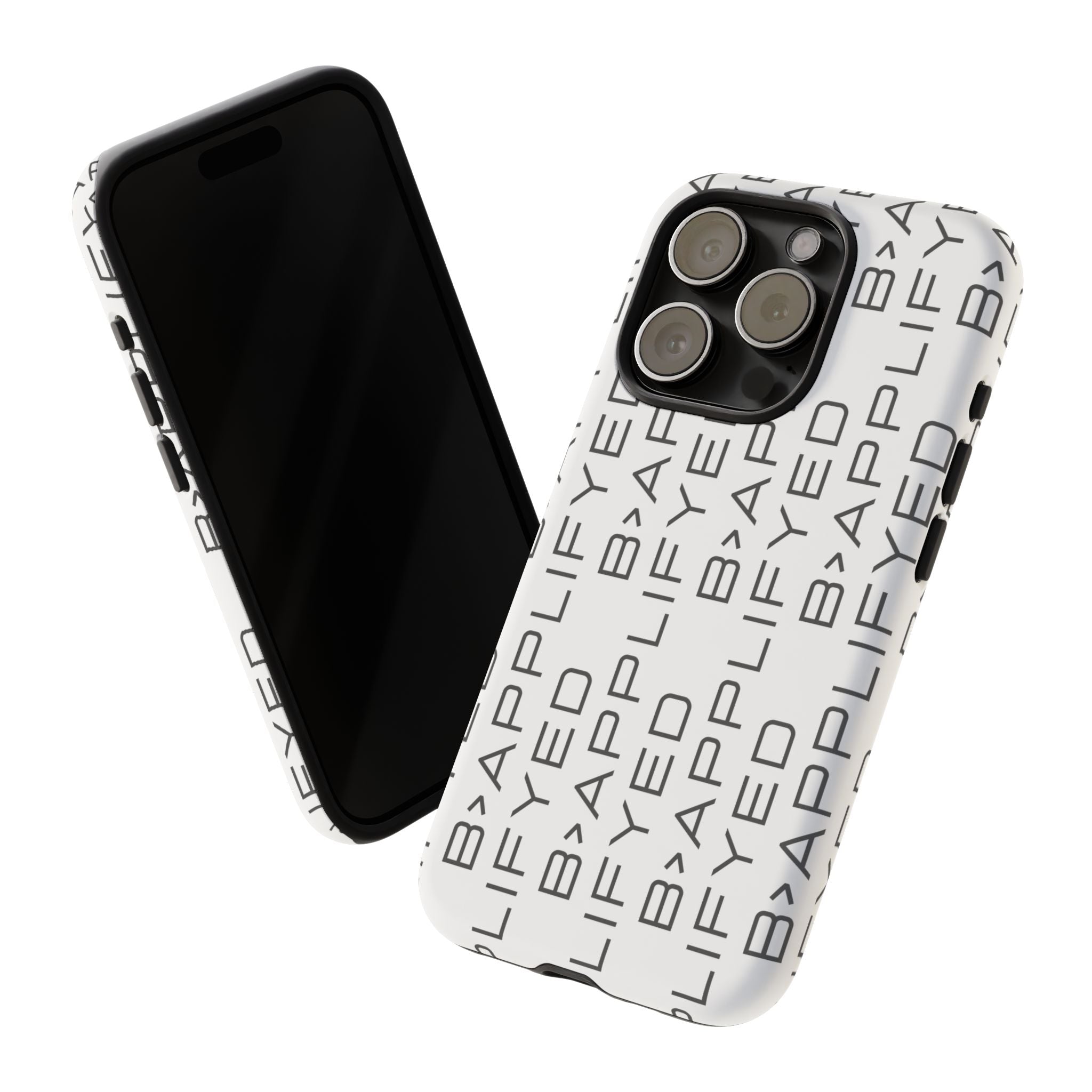 Bapplifey Pattern Tough Phone Case – Minimalist Monogram Protective Cover