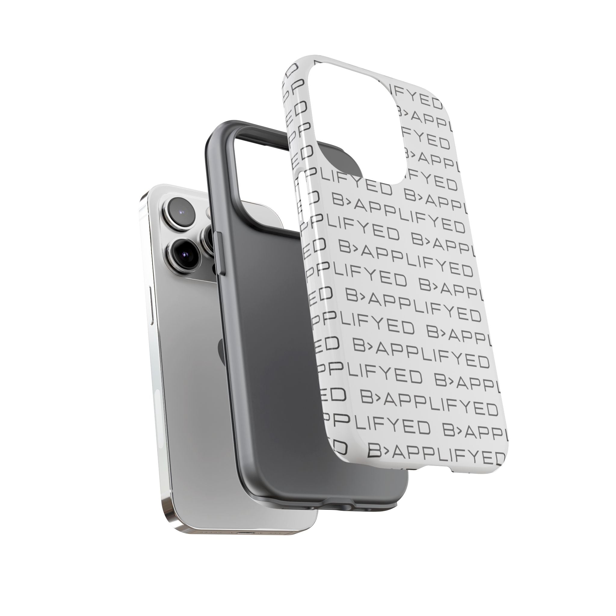 Bapplifyed Pattern Tough Phone Case — Minimal Repeating Logo Protective Cover