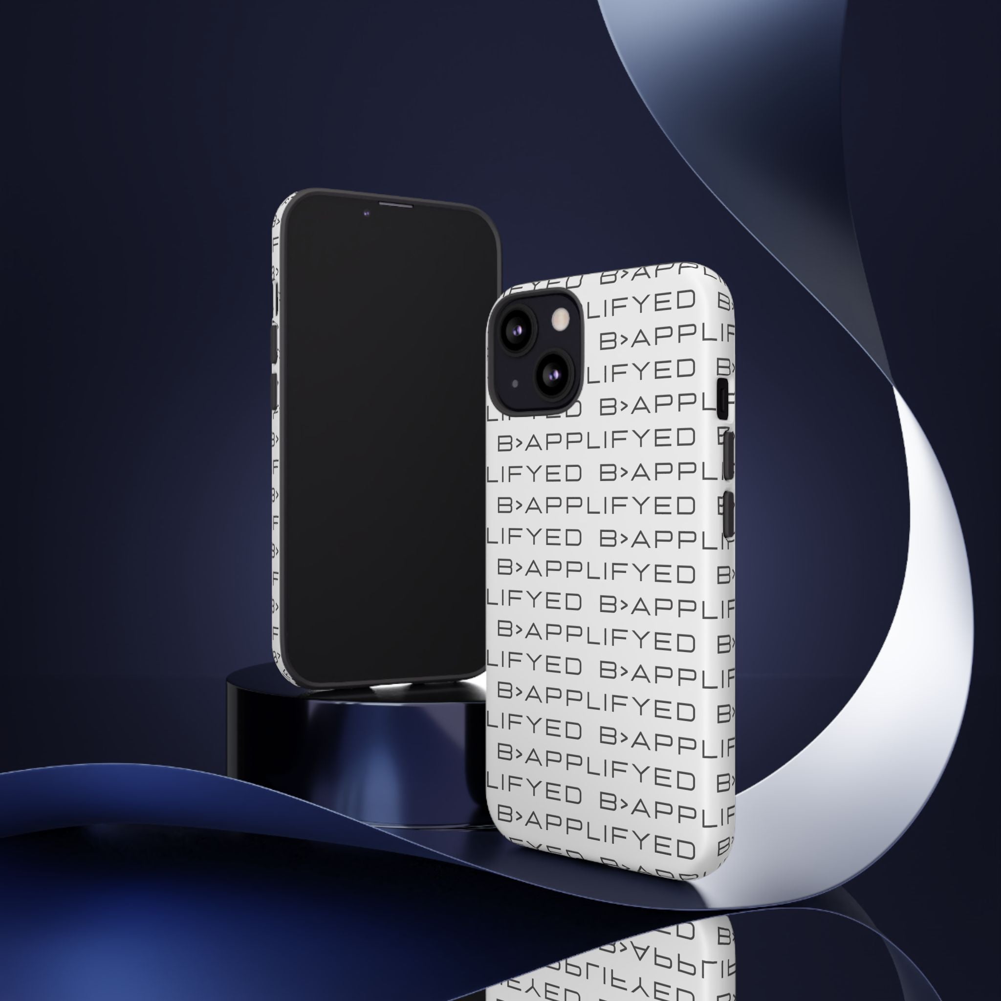 Bapplifyed Pattern Tough Phone Case — Minimal Repeating Logo Protective Cover