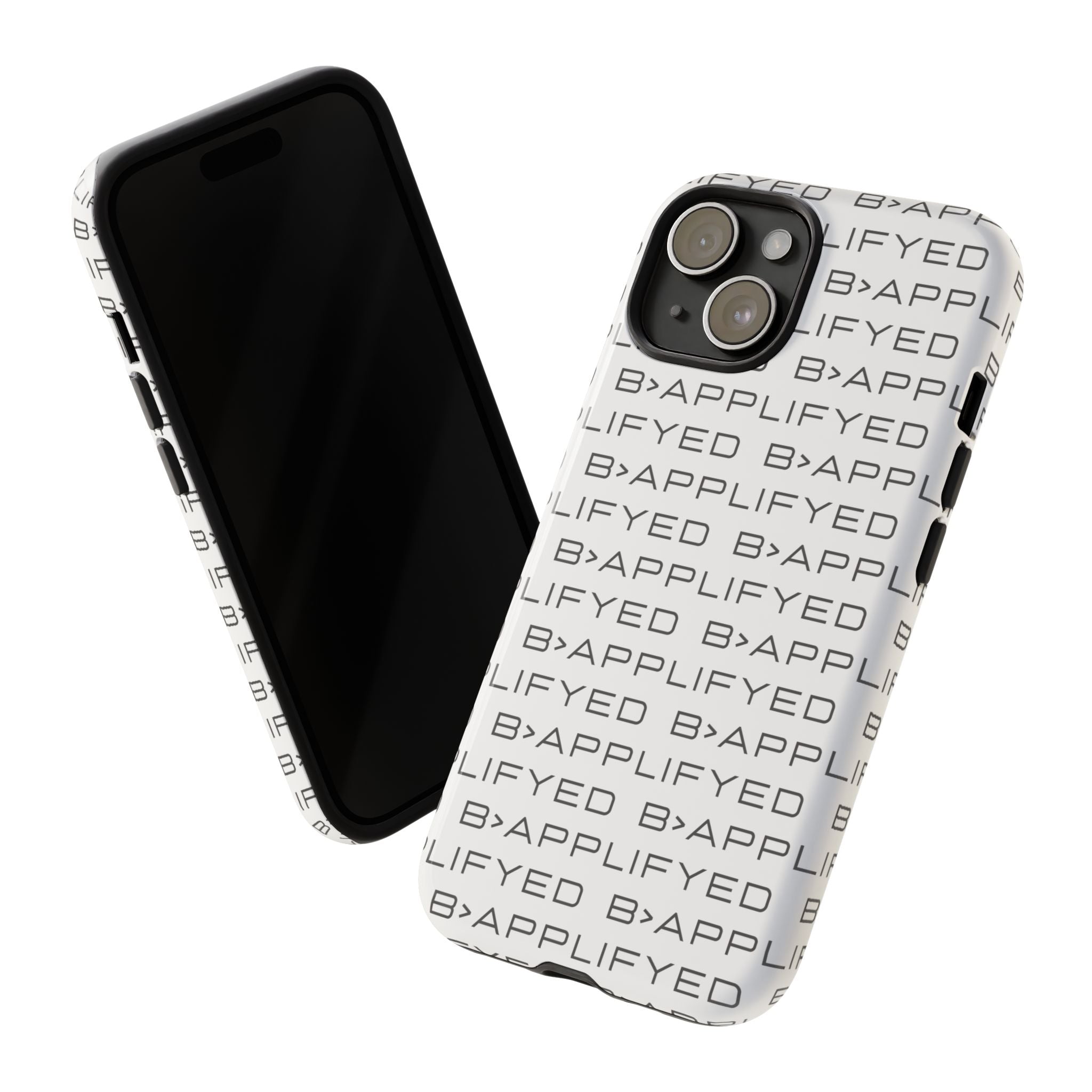 Bapplifyed Pattern Tough Phone Case — Minimal Repeating Logo Protective Cover