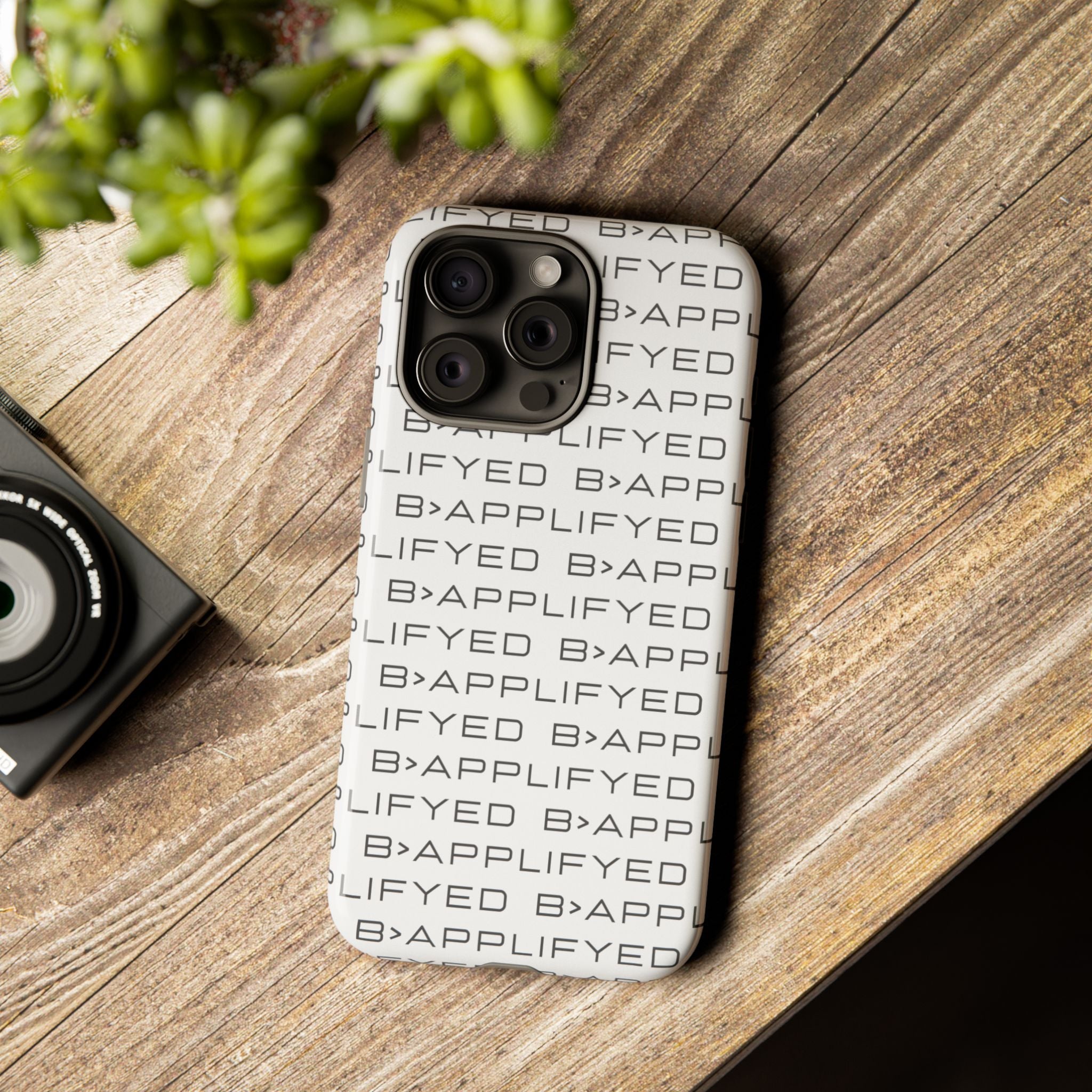 Bapplifyed Pattern Tough Phone Case — Minimal Repeating Logo Protective Cover