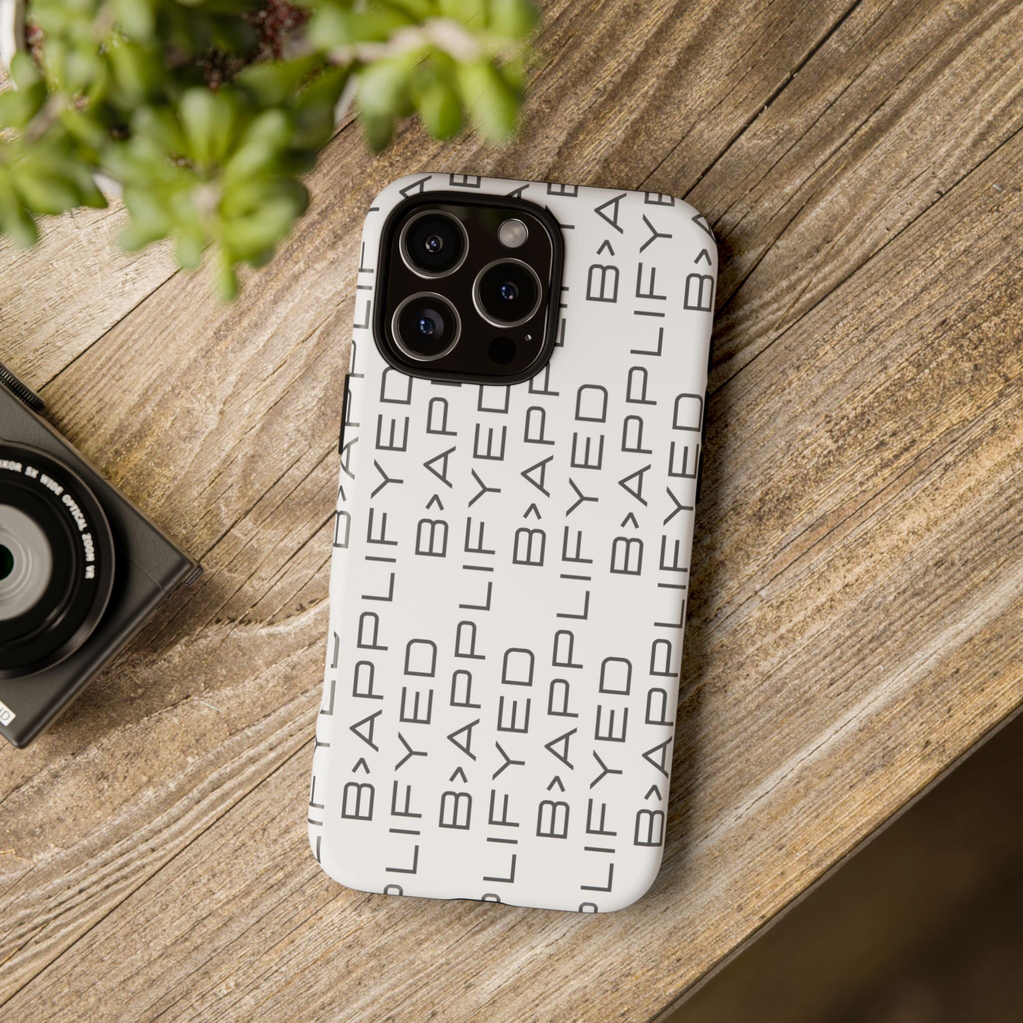 Bapplifey Pattern Tough Phone Case – Minimalist Monogram Protective Cover
