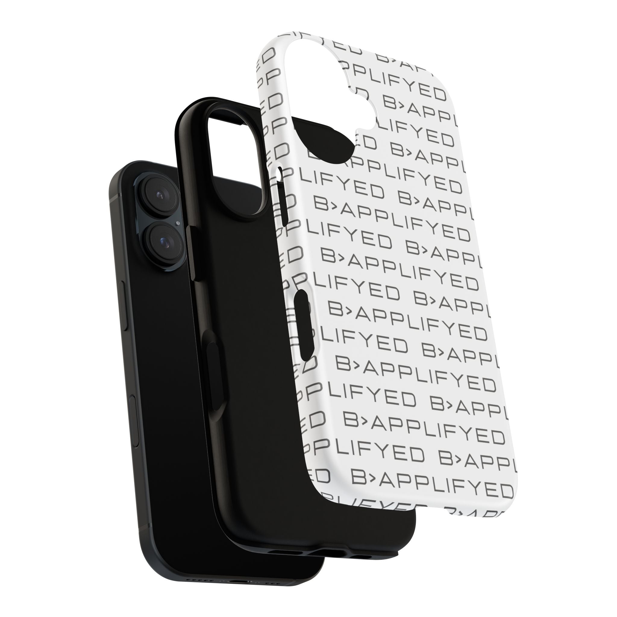 Bapplifyed Pattern Tough Phone Case — Minimal Repeating Logo Protective Cover