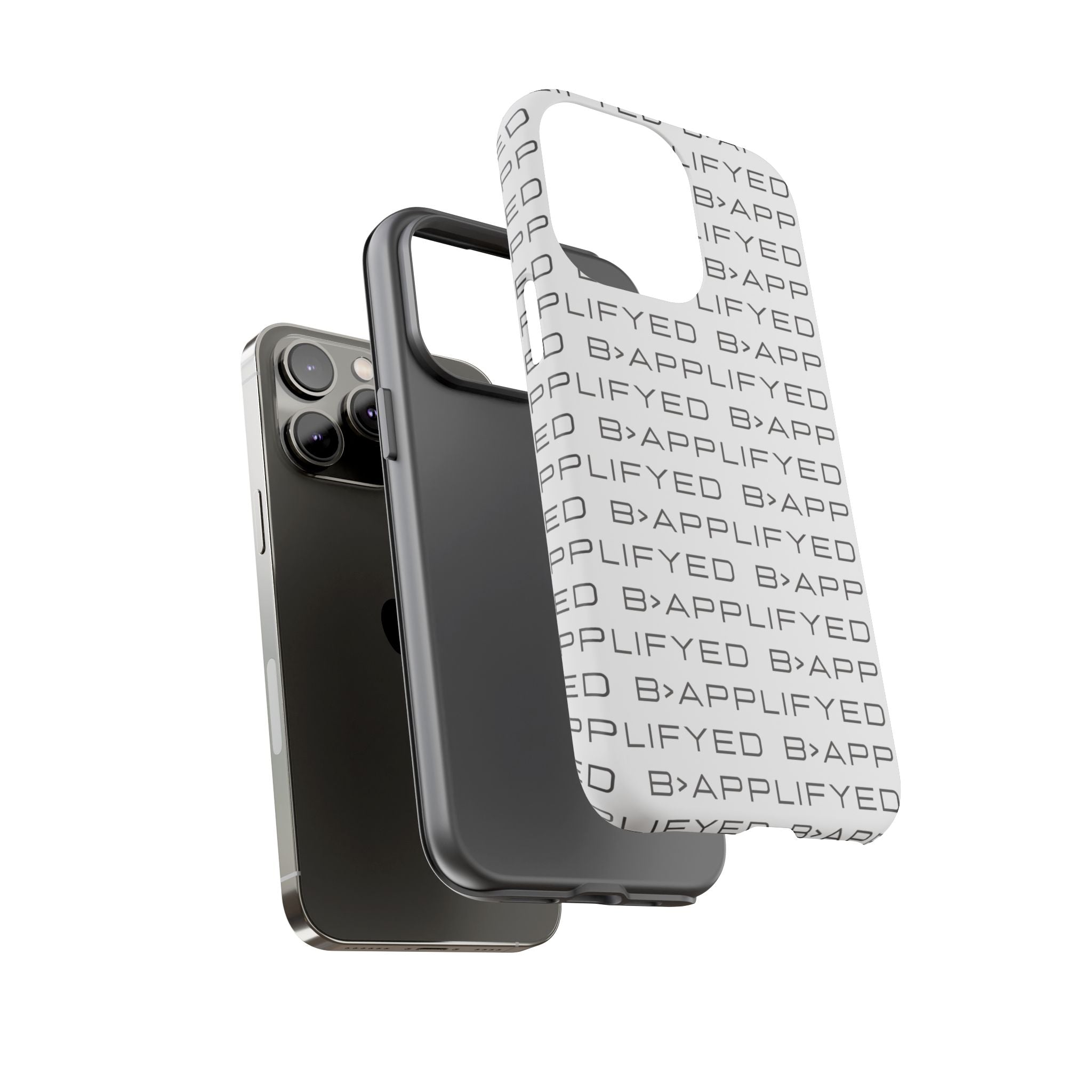 Bapplifyed Pattern Tough Phone Case — Minimal Repeating Logo Protective Cover