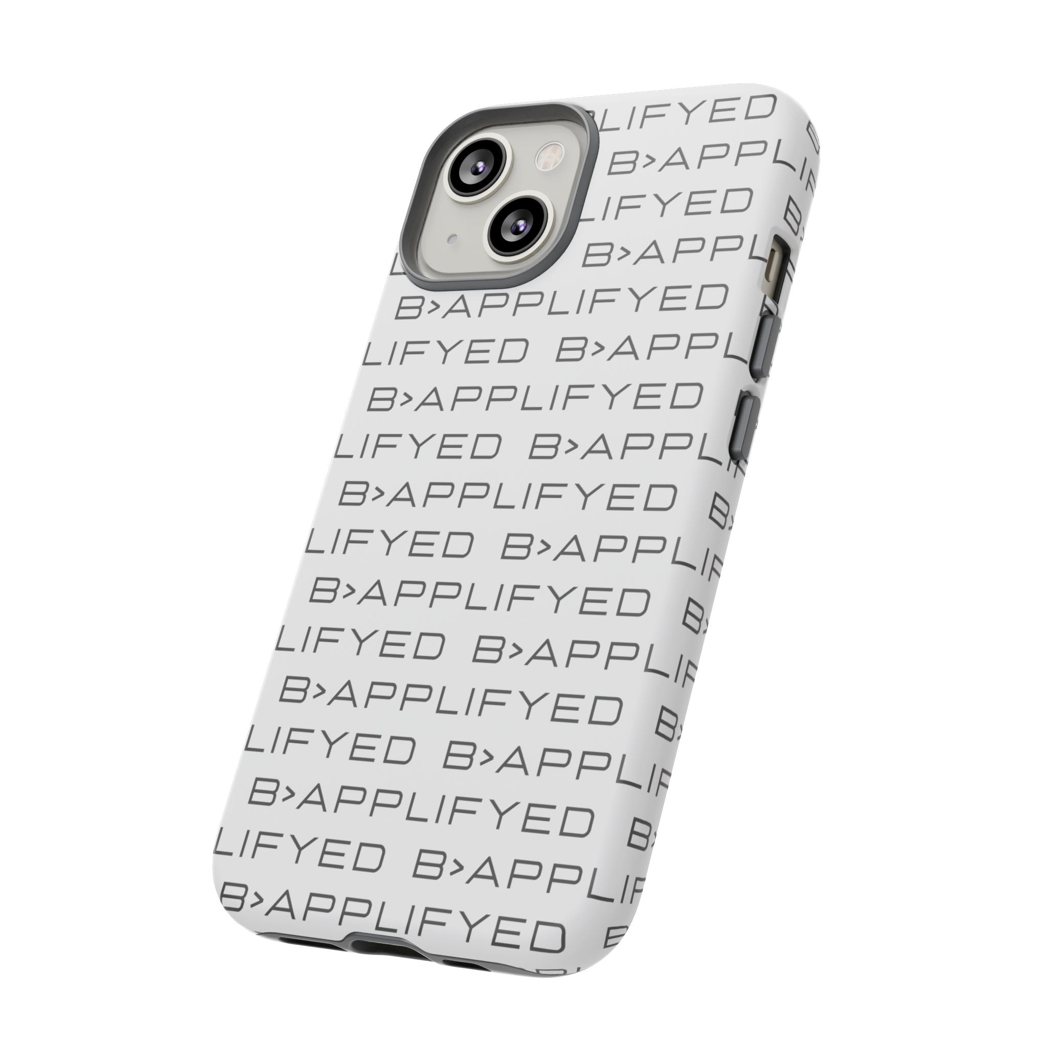 Bapplifyed Pattern Tough Phone Case — Minimal Repeating Logo Protective Cover