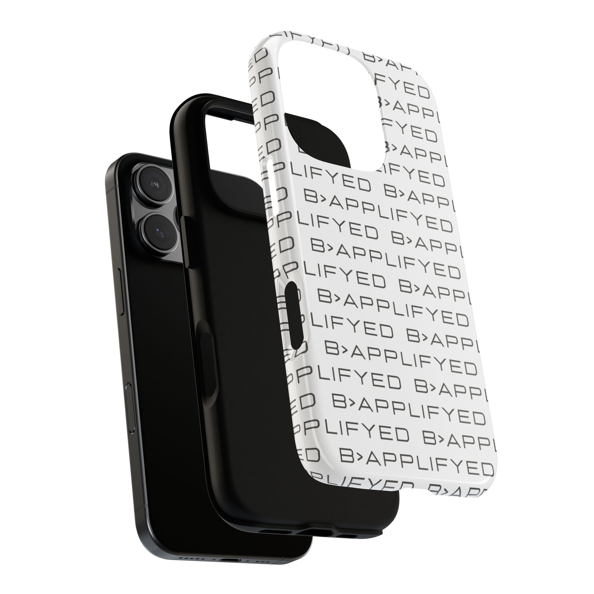 Bapplifyed Pattern Tough Phone Case — Minimal Repeating Logo Protective Cover