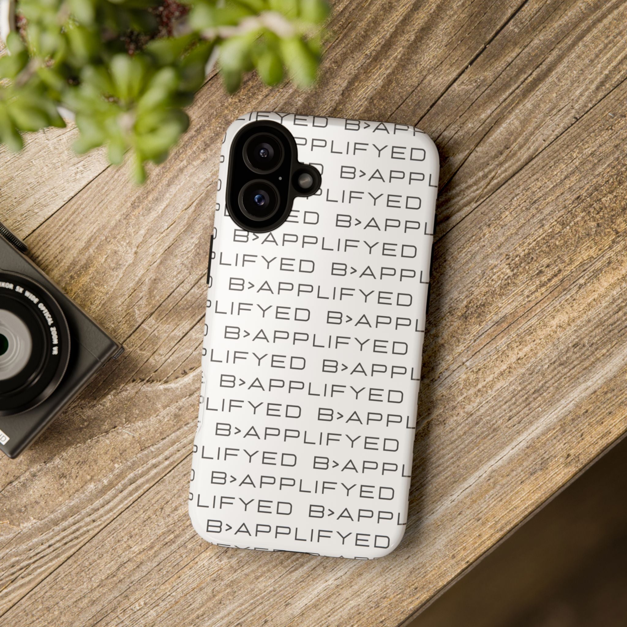 Bapplifyed Pattern Tough Phone Case — Minimal Repeating Logo Protective Cover