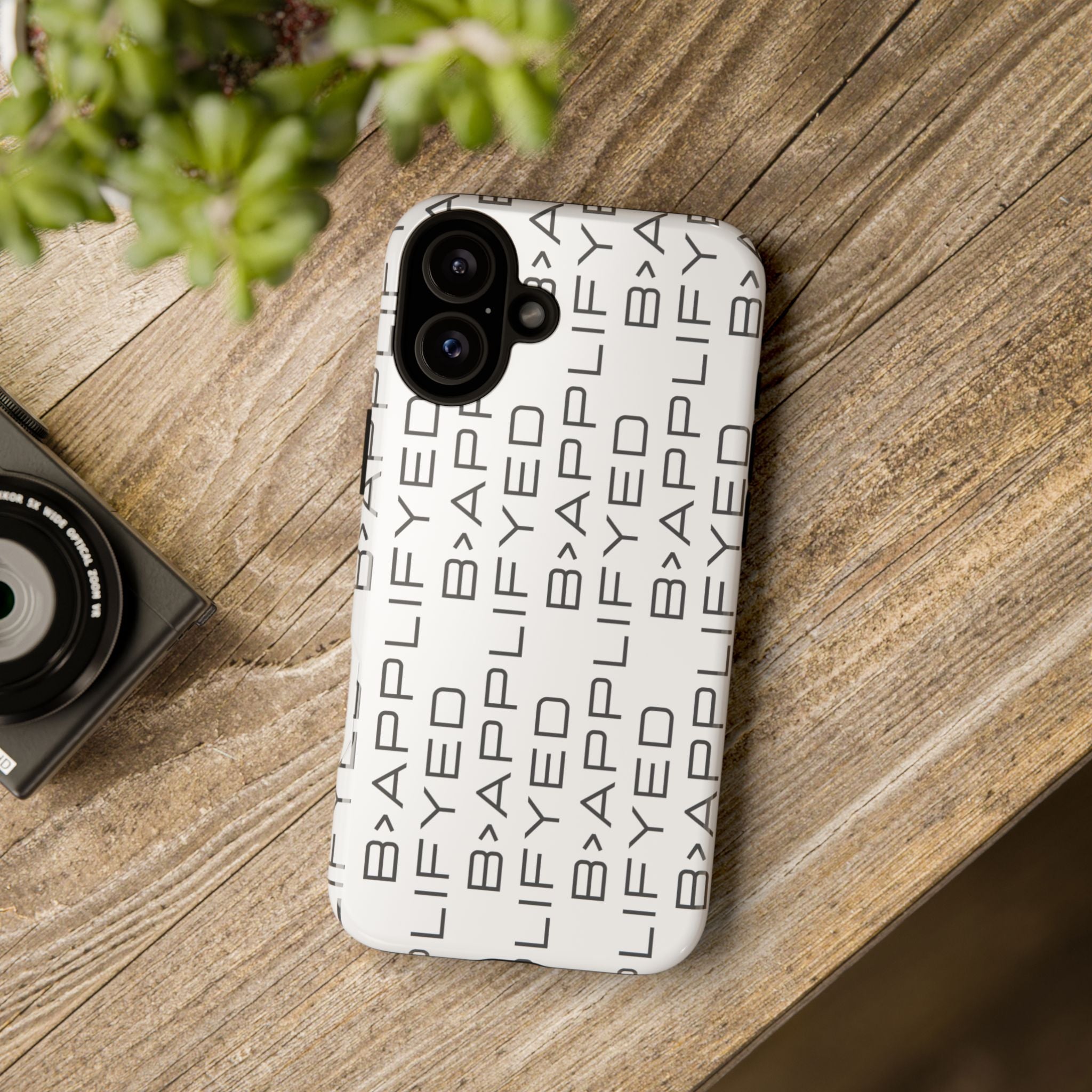 Bapplifey Pattern Tough Phone Case – Minimalist Monogram Protective Cover