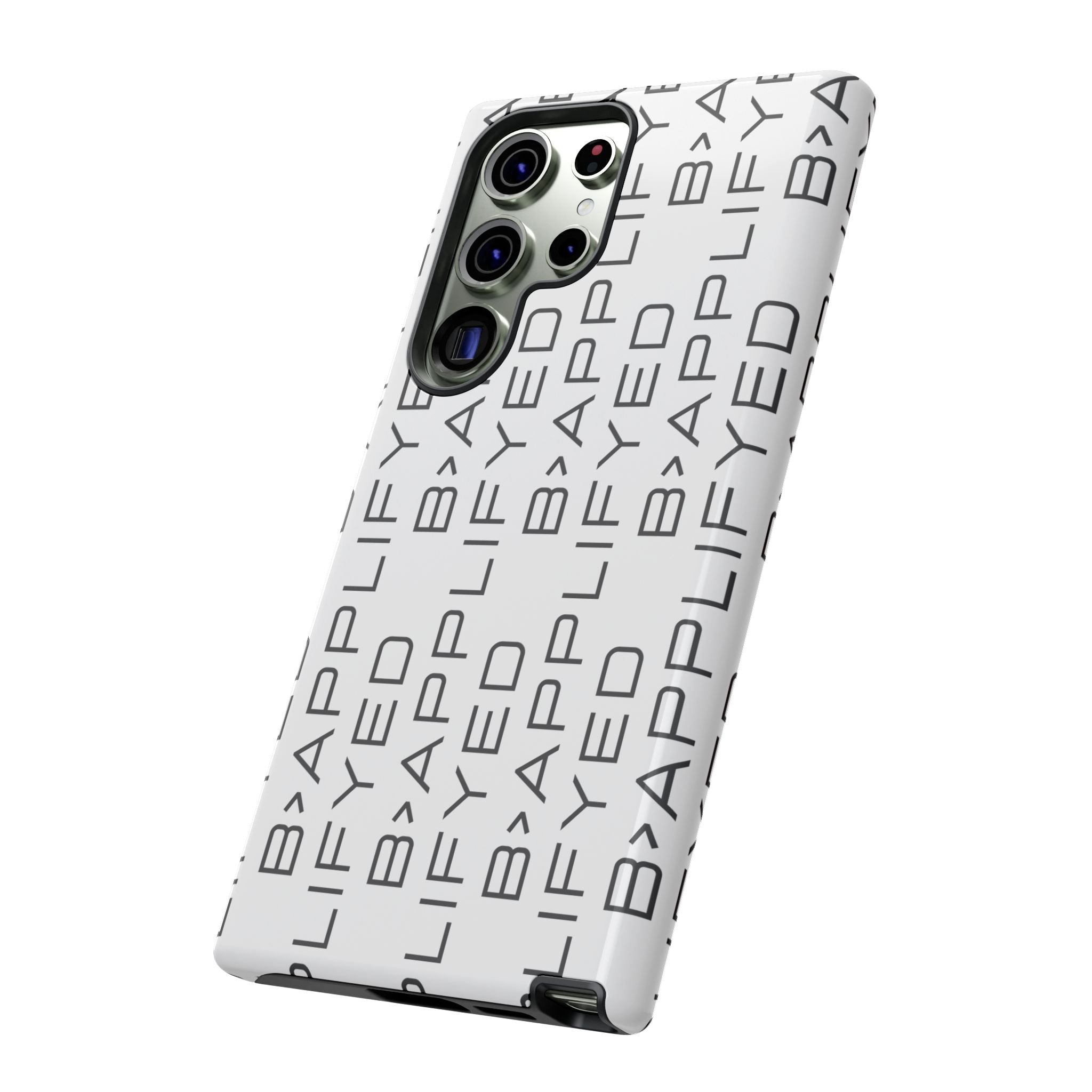 Bapplifey Pattern Tough Phone Case – Minimalist Monogram Protective Cover