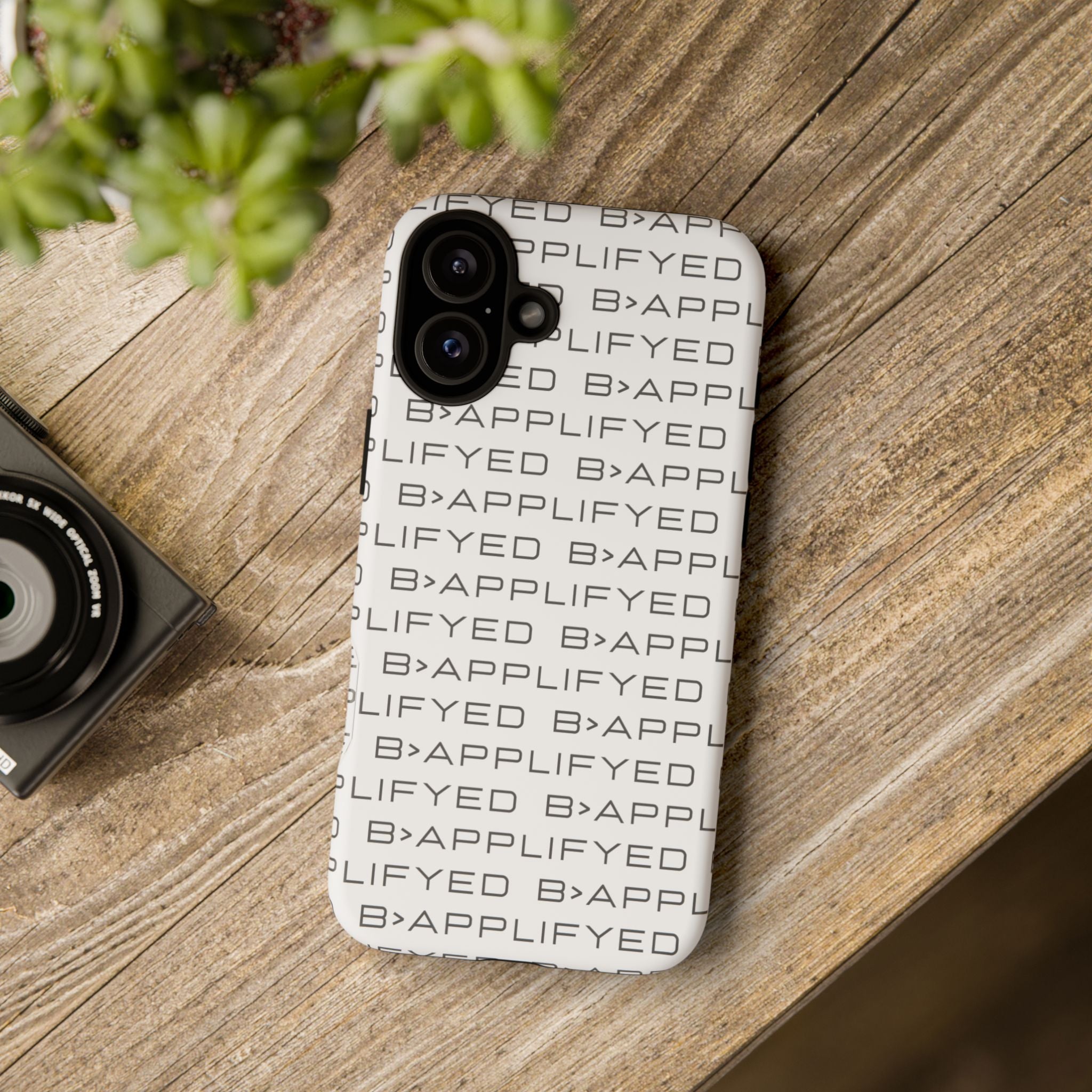 Bapplifyed Pattern Tough Phone Case — Minimal Repeating Logo Protective Cover